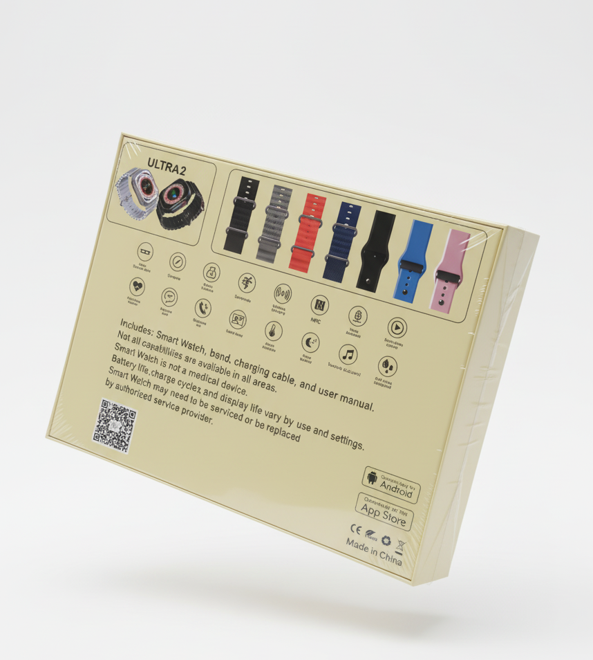 WS40 Ultra Smartwatch 7-in-1 Combo | Big 2.20" Display & Multi-Color Straps